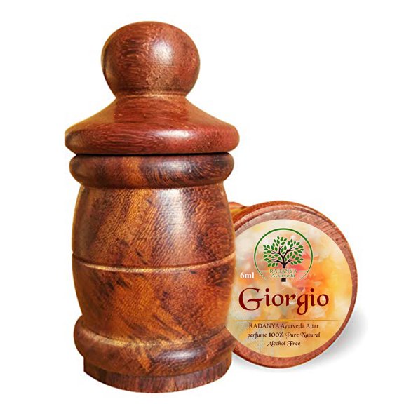 Radanya Ayurveda Giorgio Handcrafted Wood Attar Bottle, 6ml