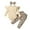 Beige, variant on Odeerbi Baby Girls Clothes Infant Ruffle Long Sleeve Floral Print Bodysuit 3PCS Baby Layette Set