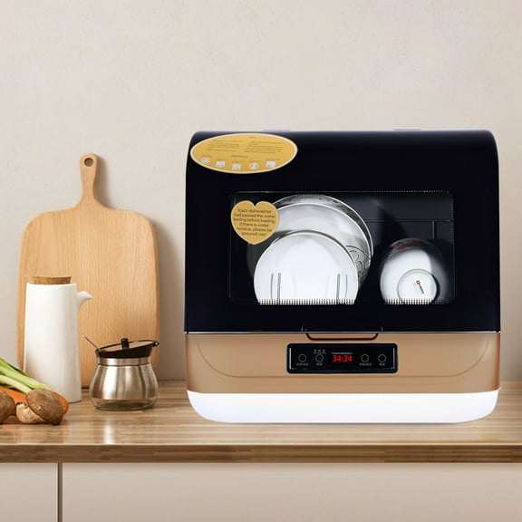 ChicHomey ​​Compact Countertop Dishwasher, 3 Washing Modes,800W Energy-Efficient,Space-Saving for Small Kitchens/Apartments/Dorms​