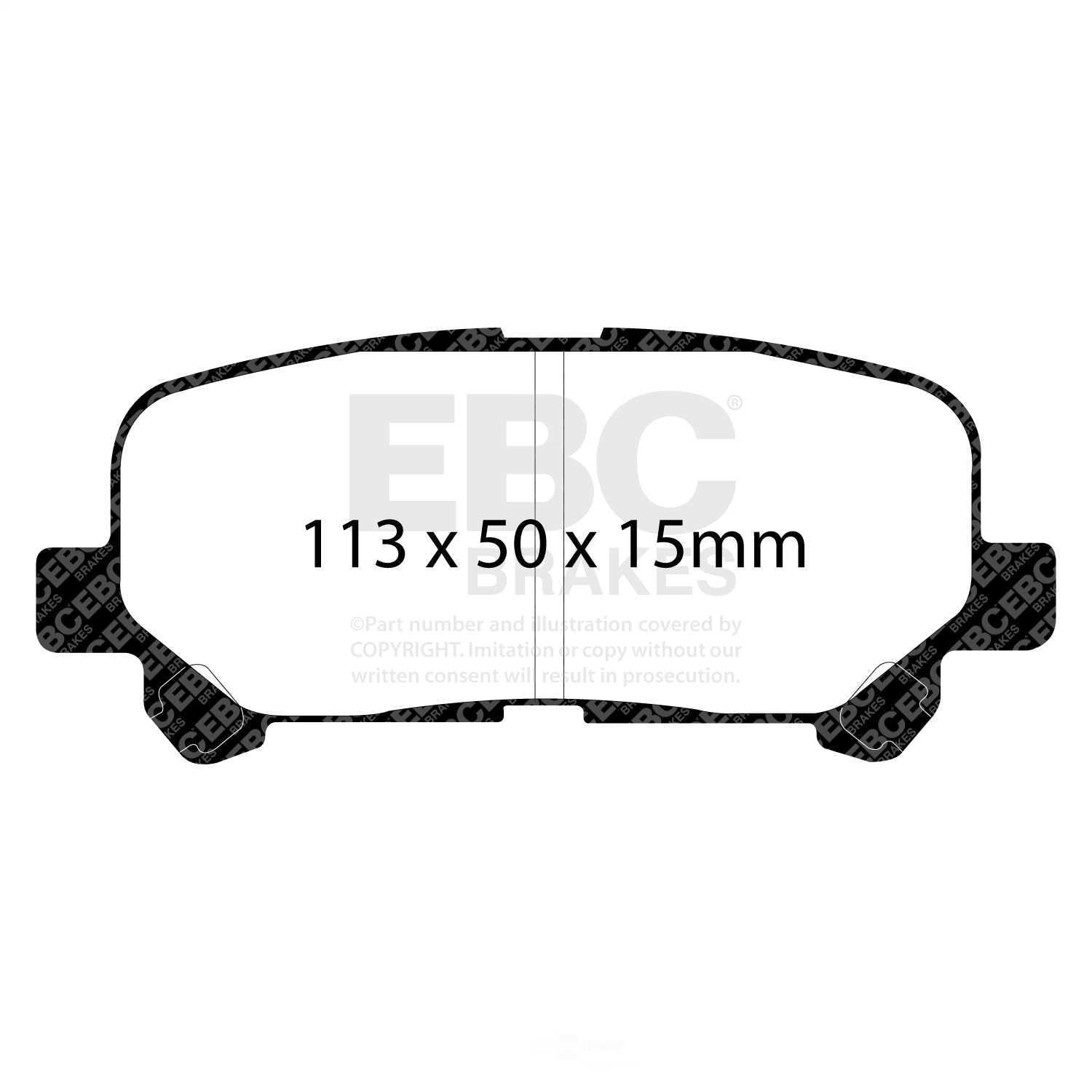 EBC Brakes Greenstuff 6000 Series Heavy Duty 4x4/SUV/Light Truck Brake Pad Set Fits select: 2009-2023 HONDA PILOT, 2010-2018 HONDA ODYSSEY