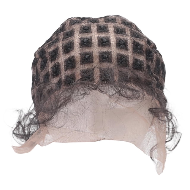 Gorro de Peluca Trenzada - Crochet Encaje Completo Doble con Pelo Transpirable para Mujeres Negras Sin Pegamento