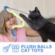 thumbnail image 4 of Juguete interactivo para gatos con forma de pelota de peluche, varita de juguete para gatos, divertido juguete de ejercicio para gatos de interior, para el hogar y tiendas de mascotas, color azul, 4 of 7