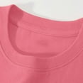 thumbnail image 2 of Girls Short Sleeve T Shirts , 3 Pack Kids Summer Tops , Toddler Solid Color Crew Neck Soft Cotton Classic T-Shirts,Ot-30,D-3-Pink,5T, 2 of 6