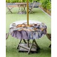 thumbnail image 4 of Fall Watercolor Pumpkins Thanksgiving Round Tablecloth with Zipper,Waterproof Table Cloth with Umbrella Hole Patio Tablecloths for Outdoor Tables,Farm Harvest Washable Spillproof Table Cover, 4 of 6