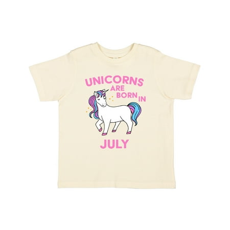 

Inktastic Unicorns are Born in July Gift Toddler Boy or Toddler Girl T-Shirt