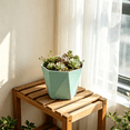 thumbnail image 3 of Large Plastic Flower Pot with Drainage Holes - 16.5x16x14.5cm Thickened Planter for Indoor/Outdoor Use - Balcony, Garden, Windowsill Decor - Set of 1, 3 of 8