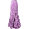 thumbnail image 1 of Falda de sirena jacquard medieval Vestido retro Steampunk Falda gótica Vestido victoriano Ormromra  HMFJ320-10, 1 of 1