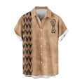 thumbnail image 2 of Coffee Track Gym Bowling Beach Brunch Button Down Tops for Man Fall Summer Short Sleeve High Neck Floral Graphic Hippy Vintage Hawaiian Tops Blouses Shirts Mens 2026 4XL, 2 of 6