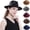 Red, variant on SkyAuks Indiana Men & Women's Wool Felt Water Repellent Outback Fedora with Belt Buckle, Panama Hat