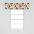 thumbnail image 2 of Ambesonne Garden Window Valance, Watercolor Roses Peonies, 42" x 12", Dried Rose Cream Ruby, 2 of 3
