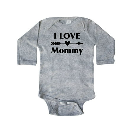 

Inktastic I Love Mommy Gift Baby Boy or Baby Girl Long Sleeve Bodysuit