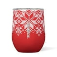 thumbnail image 2 of Corkcicle Luxe 12 Oz Stainless Steel Stemless Cup with Lid, Fairisle Red, 2 of 3