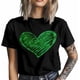 thumbnail image 3 of Camisetas informales de manga corta con trébol de corazón verde para hombre, camisetas gráficas, 3 of 8