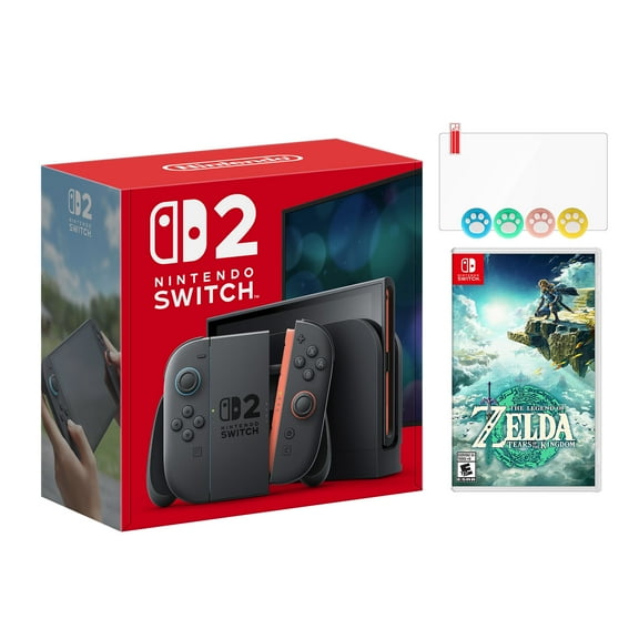 Nintendo Switch 2 Console 256GB 7.9-Inch 1080P HDR Touch Screen, Joy-Con 2 with Mouse Sensor, Dock, with The Legend of Zelda: Tears of the Kingdom And Mytrix Joystick Caps & Screen Protector