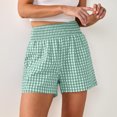 thumbnail image 4 of Boyscolos Womens High Waisted Striped Shorts Comfy Lightweight Breathable Stretchy Waist With Pockets Lounge Clohtes Summer Daily Wear Light Green M, 4 of 6