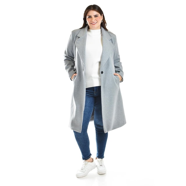 Abrigo largo Roman Fashion /Tallas Extras, 1680 (Gris) gris 42