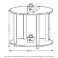 thumbnail image 2 of Furinno Turn-N-Tube Simple Design 2-Tier Round Wooden Coffee Table in Amber Pine, 2 of 6