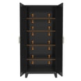 thumbnail image 5 of 71'' Tall 2-Door Metal Storage Cabinet with Adjustable Shelves - Black (Corrosion-Resistant, Multi-Room Use), 5 of 7