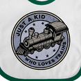 thumbnail image 4 of Inktastic Steam Train Kid Who Loves Trains Boys Baby Bib, 4 of 4