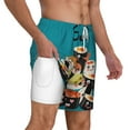thumbnail image 3 of Balery I Love Sushi Mens Swim Trunks Swim Shorts for Men Quick Dry Inseam Beach Shorts with Compression Liner Pocket-X-Large, 3 of 9