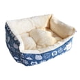 thumbnail image 4 of Cama para Gato cálida para invierno, salón suave y grueso con cojín extraíble, antideslizante, duradera, autocalentable, muebles para mascotas , azul, 4 of 10