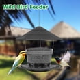 thumbnail image 3 of Comedero automático para pájaros telescópico colgante para jardín al aire libre (marrón), 3 of 5