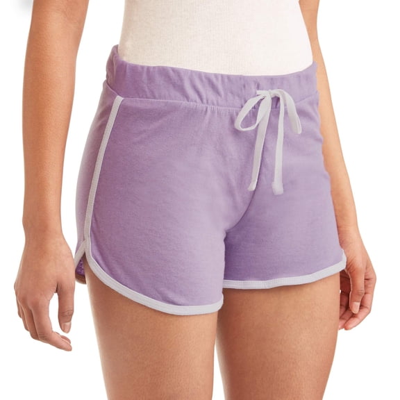 Cascade Blue Women's Athleisure Essential Dolphin Hem Short With Contrast Piping