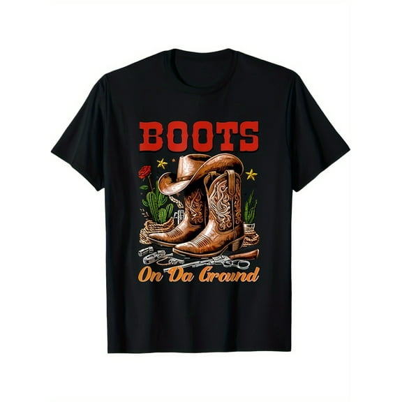 Boots On The Ground T-Shirt220g, trendy T-shirt, perfect for outdoor parties