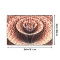 thumbnail image 2 of ZICANCN Area Rugs Doormat , Fractal 3d Spiral Flower Facecloth Non-Slip Floor Mat Rug for Living Room Kitchen Sink Area Indoor Outdoor Entrance 36"x24", 2 of 9