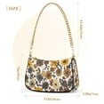 thumbnail image 3 of FORMRS Womens Shoulder Bag with Chain Strap Clutch Purse Cute Tote Handbag, Brown Flowers, 3 of 7