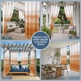 thumbnail image 5 of Orange White Ombre Outdoor Curtains for Patio Waterproof,Windproof Privacy Curtains with Weighted Bottom,Farmhouse Retro Simple Striped Art Outside Drapes for Picnic Garage Yard 54"x84" 1 Panel, 5 of 8