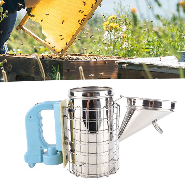 Cerezo de Colmena, Interfaz de Micro USB Resistente A la Corrosión Smoker de Acero inoxidable para apicultura para abeja miel