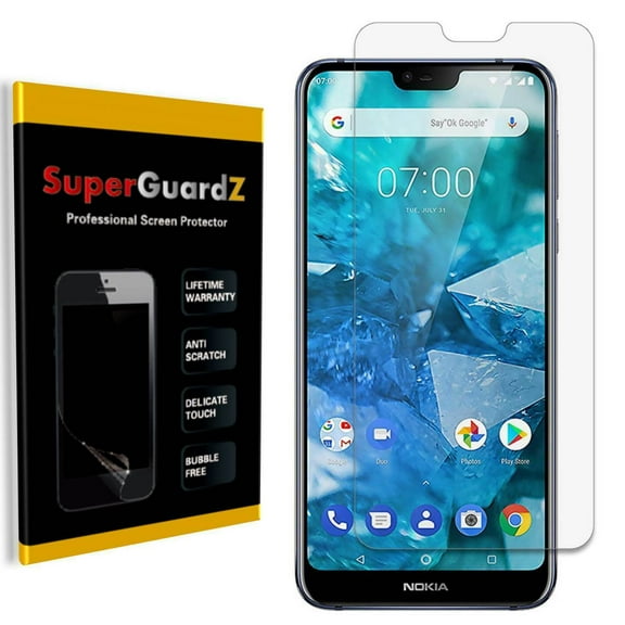 [8-Pack] For Nokia 7.1 SuperGuardZ Screen Protector, Ultra Clear, Anti-Scratch, Anti-Bubble