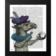 thumbnail image 2 of Fab Funky 12x14 Black Modern Framed Museum Art Print Titled - Drama Llama, 2 of 5