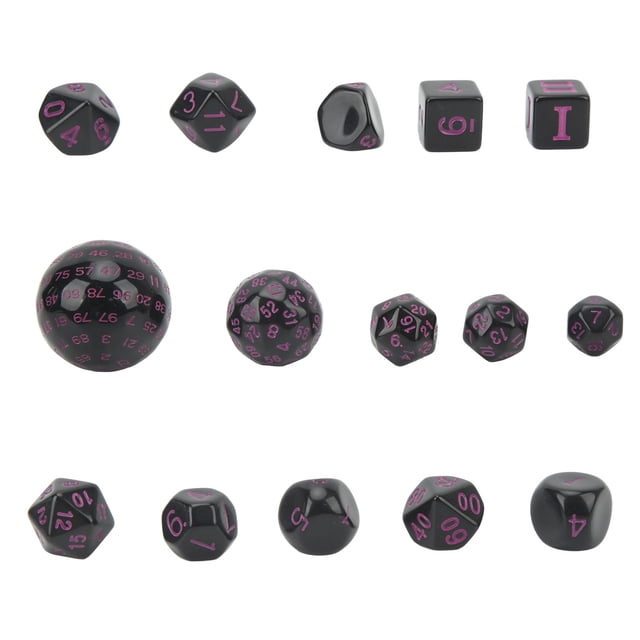 Juego de dados juego de dados poliédricos figuras transparentes decoración de escritorio de 15 piezas para juegos de rol ANGGREK Otros