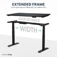 thumbnail image 3 of MotionGrey - Dual Motor Standing Desk with 4 Memory Settings, Adjustable Sit-Stand Computer Table for Home, Office & Gaming - 47" x 24" Black Oak Top Black Frame, 3 of 9
