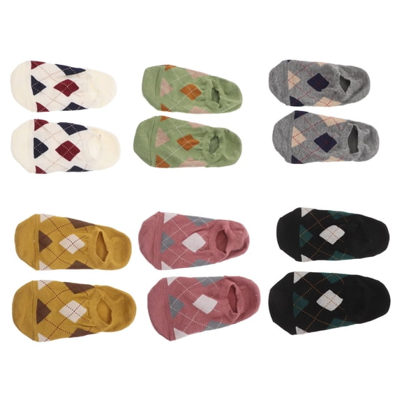 FRCOLOR 12 Pairs Women Socks Girls Checkered Low Cut Socks Novelty Cotton Socks Cute Workout Socks For Running Sports Summer