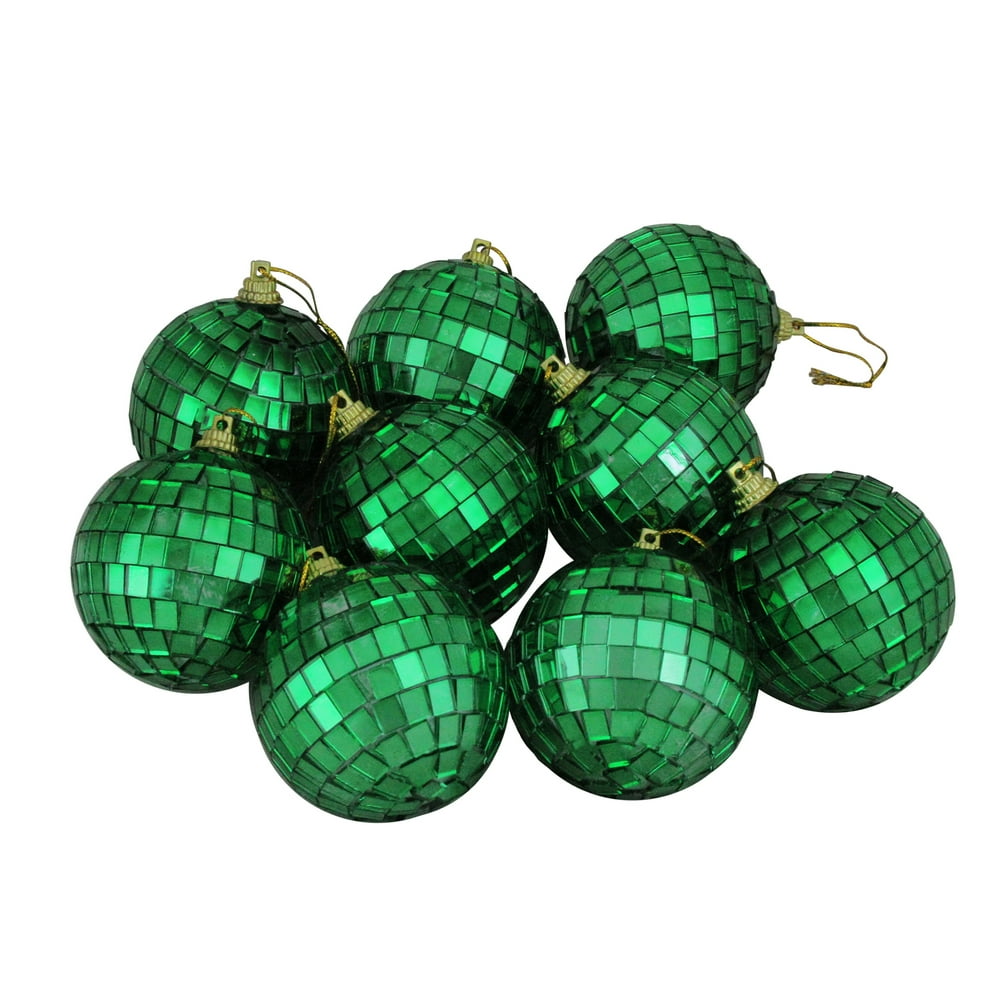Northlight 9ct Mirrored Glass Disco Ball Christmas Ornament Set 2.5