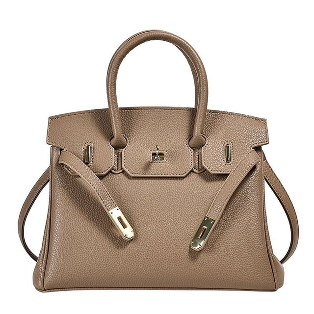 PU Leather Shoulder Bag,Women's Leather Handbags Shoulder Handbags Crossbody Bags -light gray