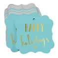 thumbnail image 3 of Inkdotpot Pack Of 50 Happy Holiday Paper Tags DIY Craft Bracket Shape Real Gold Foil Hang Tags, 3 of 6
