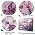 thumbnail image 3 of Designart "Amethyst-Hued Dogwood Blossoms I" Dogwood Floater Framed Wall Art Living Room, 3 of 5