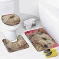 thumbnail image 4 of Dog Red Roses Love Gift Floral 4 Piece Bathroom Shower Curtain Sets Bathroom Decor Set with Non-Slip Rugs Toilet Lid Cover And Bath Mat Love Heart Hugs And Kisses, 4 of 8