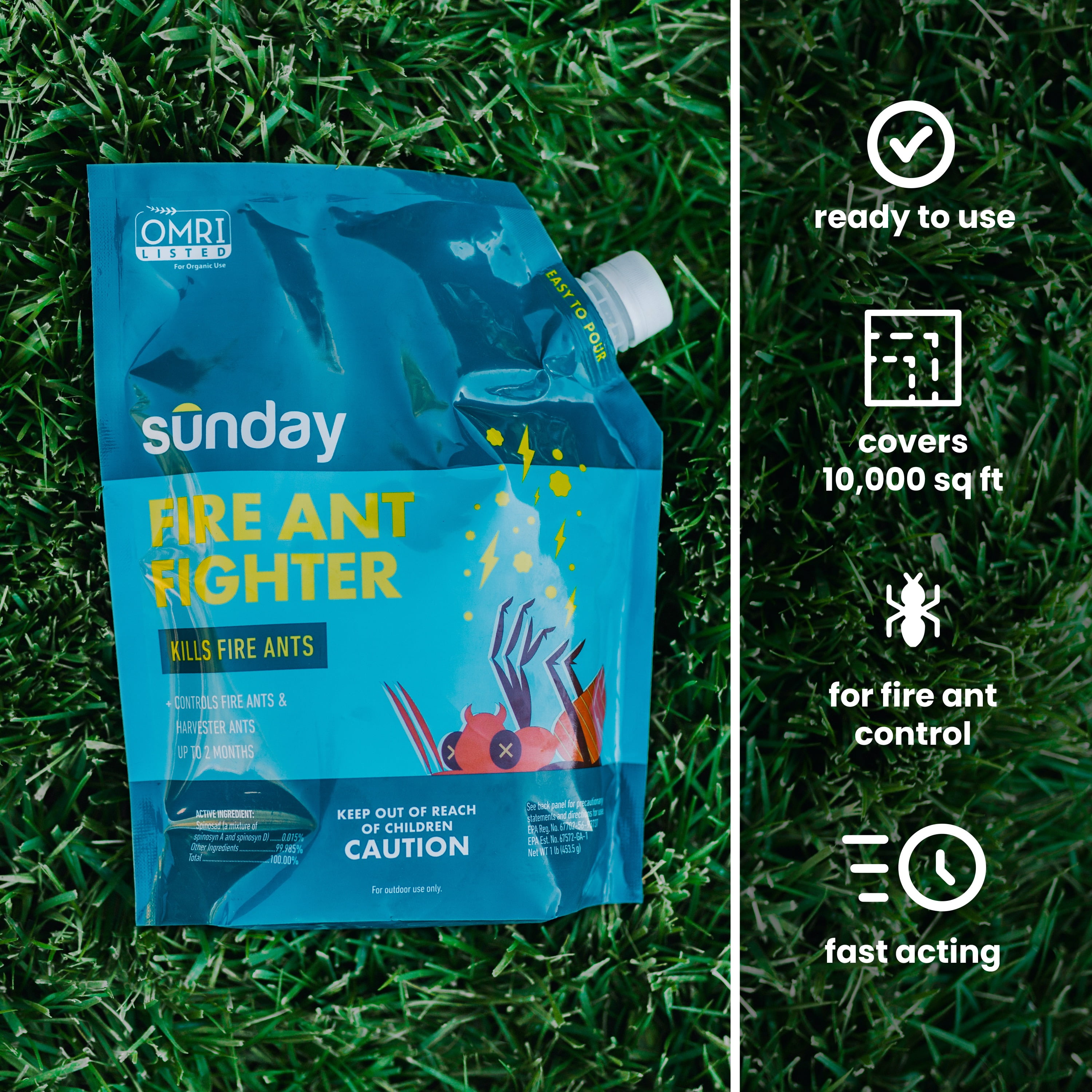 Sunday Fire Ant Fighter for Fire Ants and Harvester Ants 16 oz