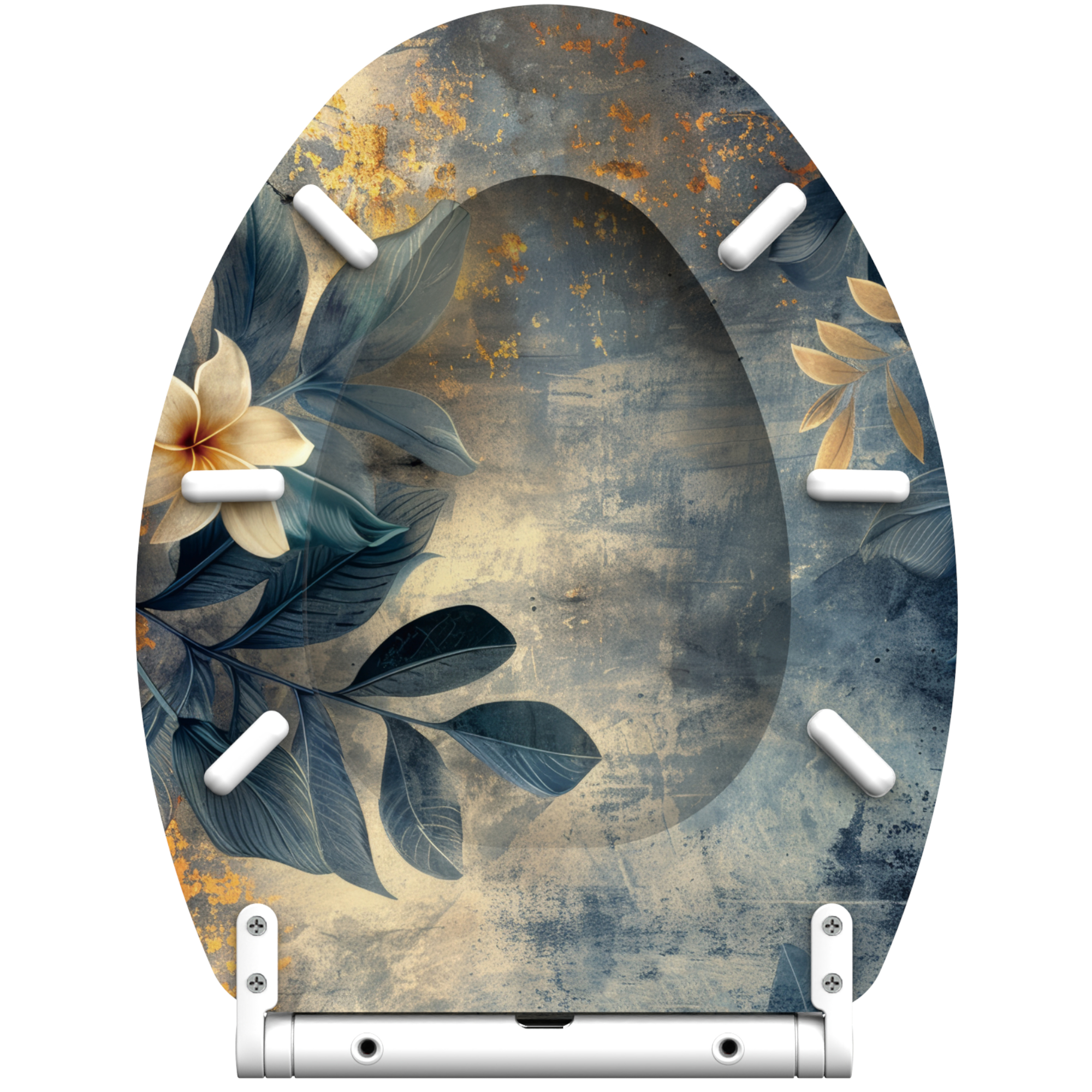 Sanilo Toilet Seat ELONGATED – Soft Close, One-Click Quick Release, Easy Installation, Non-Slip, Easy to Clean (Lilybud)