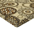 thumbnail image 2 of Ambesonne Animal Print Fitted Sheet, Savannah Theme Circles, Twin Size, Beige and Brown, 2 of 3
