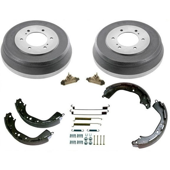 Rear Brake Drums Shoes Hardware Rear Wheel Drive Fits Nissan Frontier 2.4L 98-04