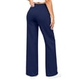 thumbnail image 5 of Ovbmpzd Straight-Leg Womans Yoga Pants Ladies Petite Navy Leggings Long Mid Waist Casual Leggings,S, 5 of 6