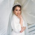 thumbnail image 3 of Tiaras para mujer y niña COCIDE Silver Crowns Crystal, 3 of 7