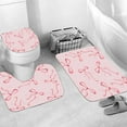 thumbnail image 3 of 4Pcs Pink Bow Shower Curtain Set Cute Bow Tie Bathroom Shower Curtains with 12 Hooks Bow Knot Aesthetic Bathroom Sets with Shower Curtain and Accessories, 3 of 8