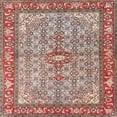 thumbnail image 1 of Ahgly Company Machine Washable Indoor Square Traditional Tan Brown Area Rugs, 8' Square, 1 of 7